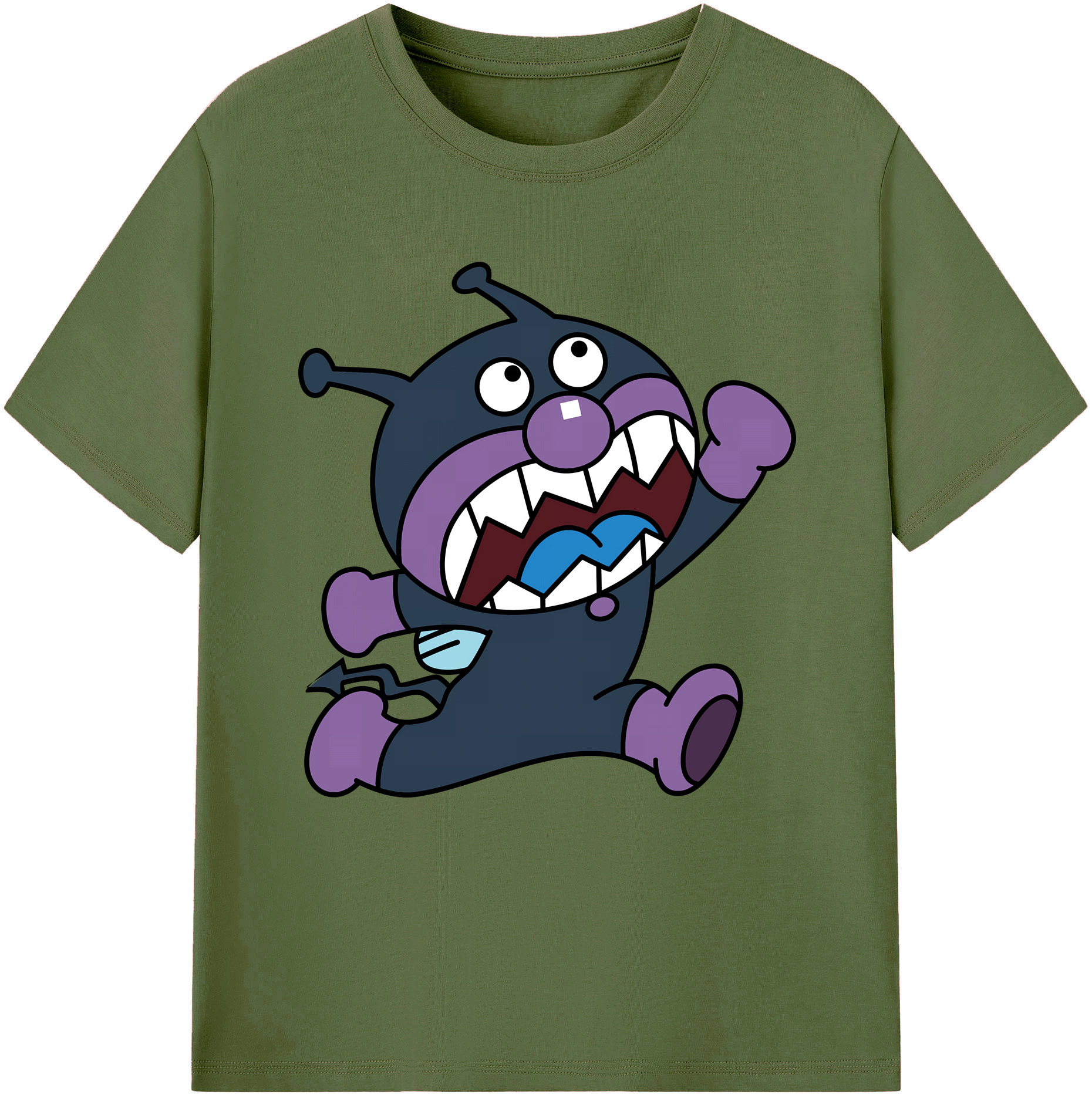 （画像用） アンパンマン Anpanman 綿100％半袖Tシャツ（フロントプリント）